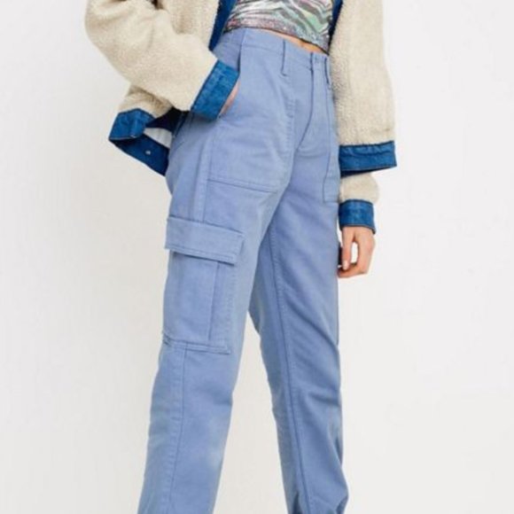 Urban Outfitters Pants - Urban Outfitters Light Blue Cargo, Wide-Leg Pants